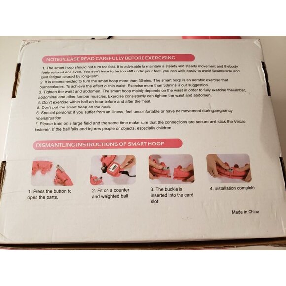 NEW Smart Hoop Pink Weighted Hula Hoop for Adults Weight Loss, 24 Knots - Picture 5 of 5